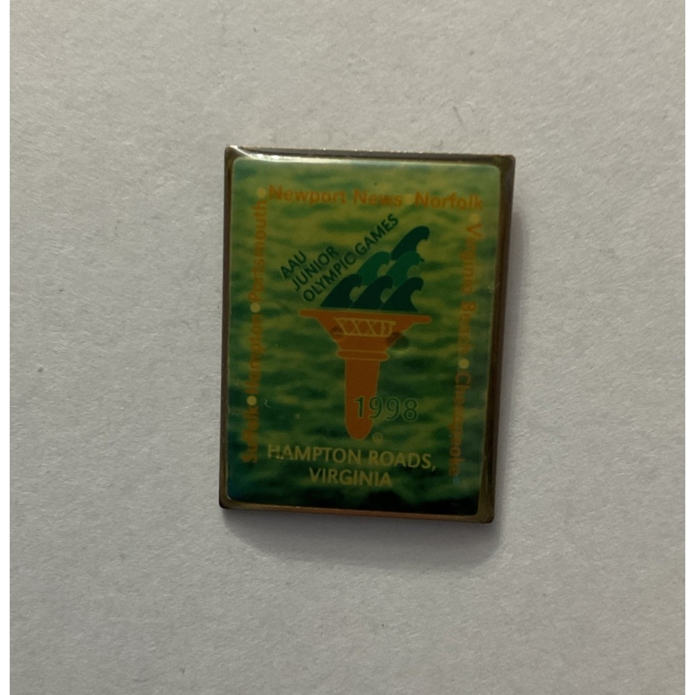 Newport News Norfolk Hampton Road Virginia AAU Jr Olympic Lapel Pin Hat Pinback